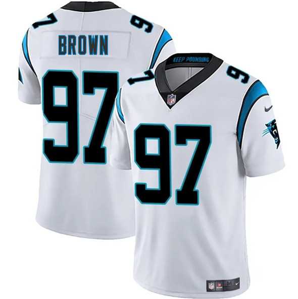Men & Women & Youth Carolina Panthers #97 Bobby Brown White 2025 Vapor Limited Stitched Jersey->carolina panthers->NFL Jersey